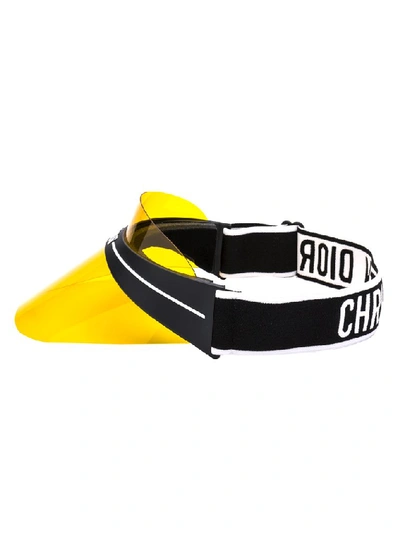 Shop Dior Eyewear Club1 Visor In Yellow