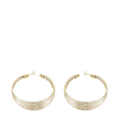 Shop Silvia Gnecchi Hoop Earrings In Gold