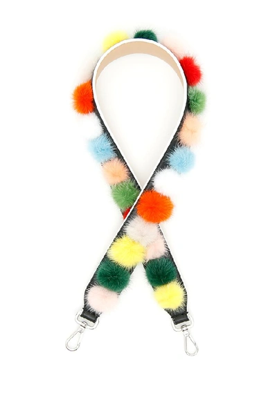 Shop Fendi Strap You Pom Pom Strap In Multi