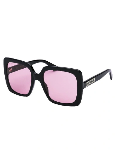 Shop Gucci Eyewear Square Frame Sunglasses In Black