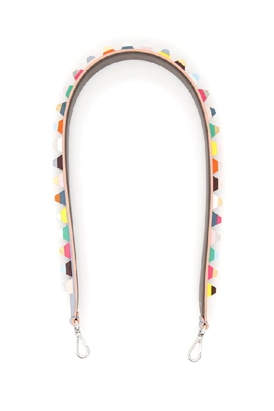 Shop Fendi Strap You Studded Shoulder Strap In Multi