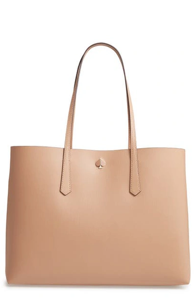 Shop Kate Spade Large Molly Leather Tote In Light Fawn