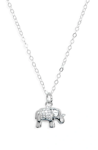 Shop Anna Beck Elephant Charity Pendant Necklace In Silver