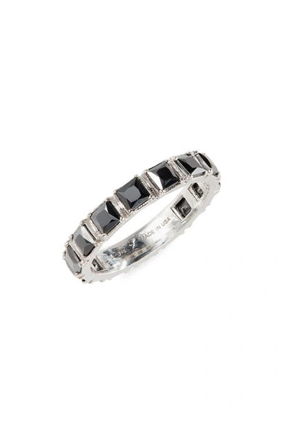 Shop Armenta Hematite Stack Ring In Silver/ Hematite