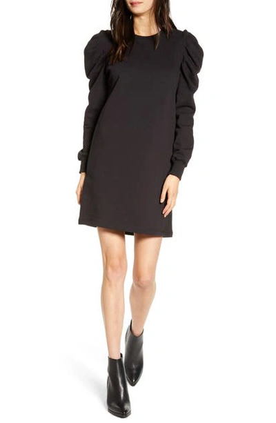 Shop Rebecca Minkoff Janine Long Sleeve Shift Dress In Black