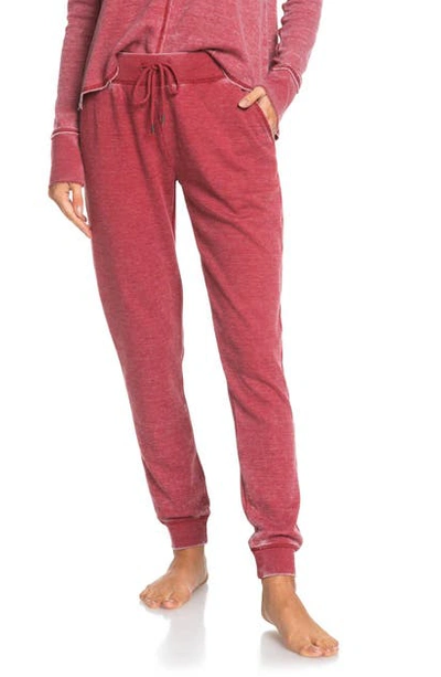 Shop Roxy Look Lively Thermal Pants In Rhubarb Heather