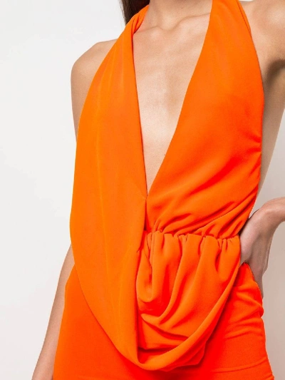 Shop Area Orange Halter Neck Jumpsuit