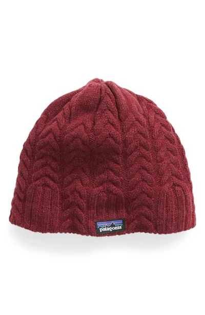 Shop Patagonia Cable Beanie In Lit Light Balsamic