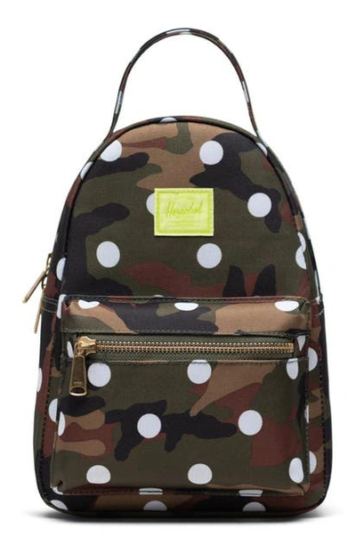 Shop Herschel Supply Co Mini Nova Backpack In Woodland Camo White Dot