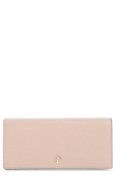 Shop Kate Spade Polly Leather Bifold Wallet - Pink In Flapper Pink