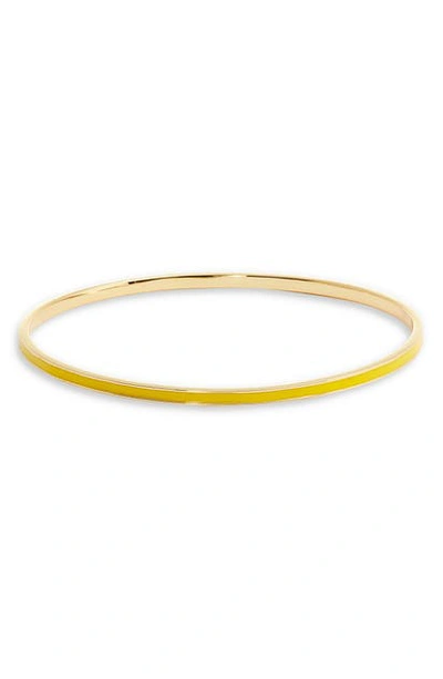 Shop Argento Vivo Enamel Bangle In Neon Yellow