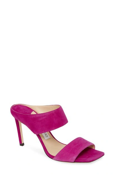 Shop Jimmy Choo Hira Mule In Magenta