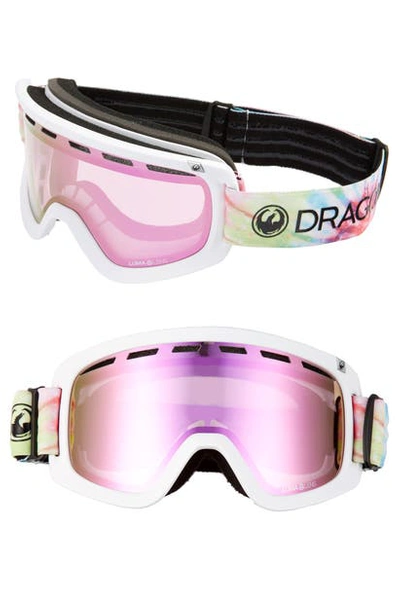Shop Dragon D1 Otg Snow Goggles With Bonus Lens In Tiedye/ Pinkion Smoke