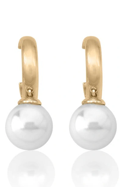 Shop Majorica 10mm Simulated Pearl Drop Earrings In White