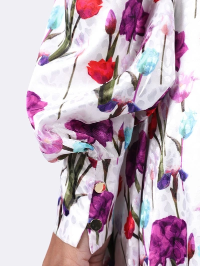 Shop Borgo De Nor Nilla Satin Jacquard Midi Dress In Multicolor