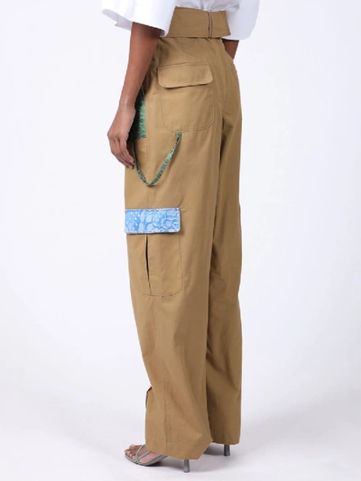 Shop Rosie Assoulin High Waisted Patchwork Cargo Trousers