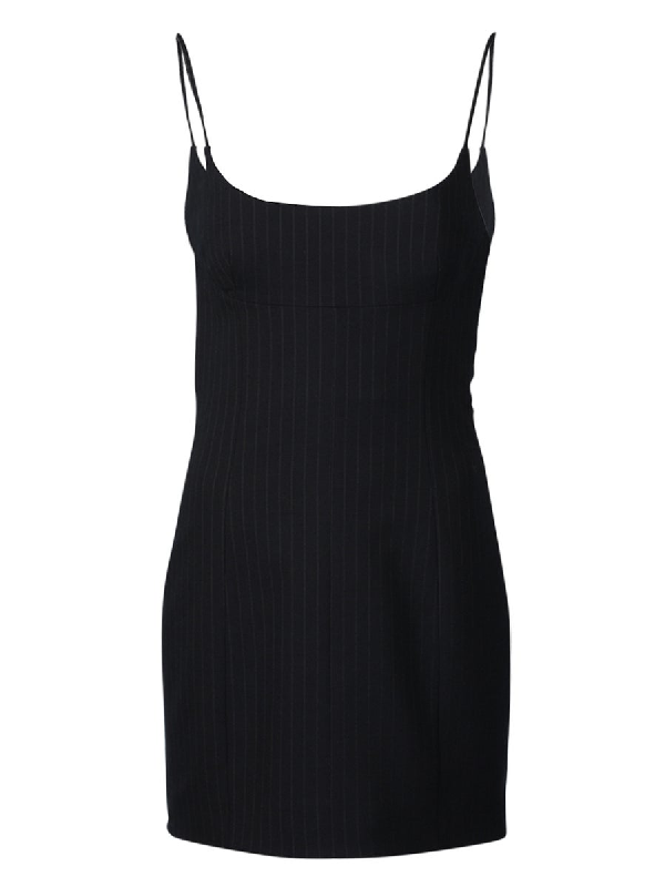 navy pinstripe dress