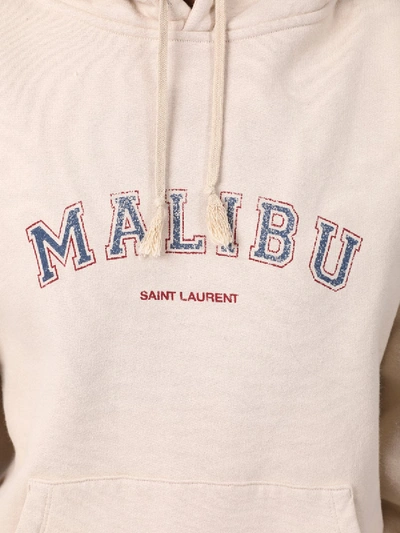 Shop Saint Laurent Malibu Hoodie Beige