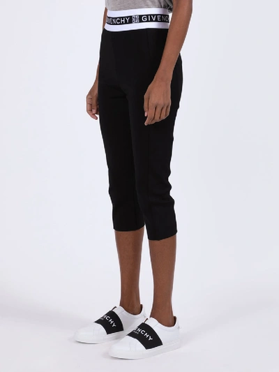 Shop Givenchy Black And White Logo Leggings
