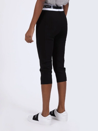 Shop Givenchy Black And White Logo Leggings