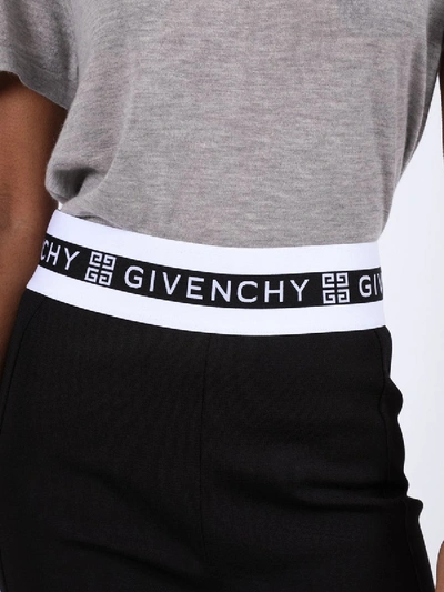 Shop Givenchy Black And White Logo Leggings