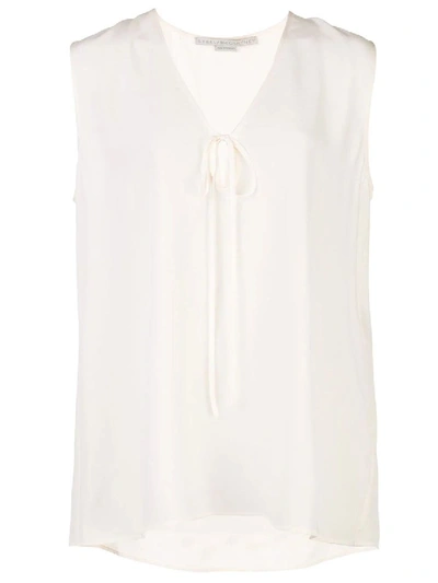 Shop Stella Mccartney Silk Crepe Sleeveless Blouse