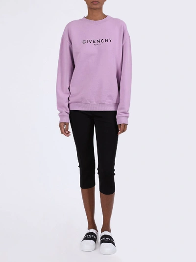 Shop Givenchy Distressed Purple Sweatshirt