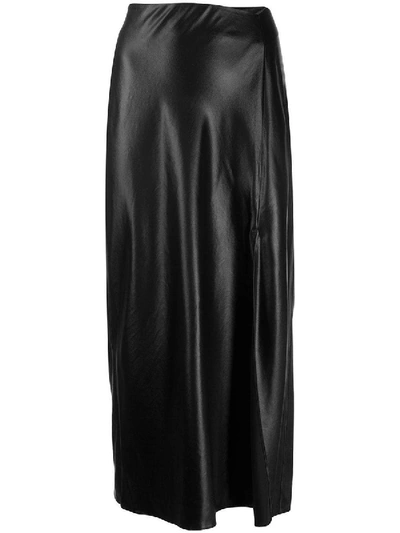 Shop Alexander Wang T High-waisted Midi Skirt Black