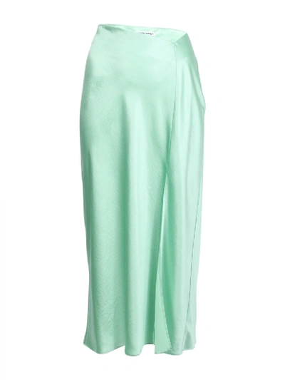 Shop Alexander Wang T High-waisted Midi Skirt Green