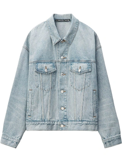 Shop Alexander Wang Bleach Blue Game Jacket