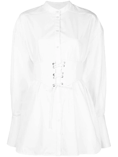 Shop Ellery White Corset Belt Shirt