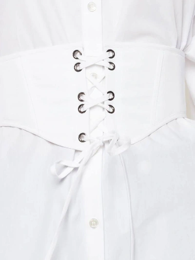 Shop Ellery White Corset Belt Shirt