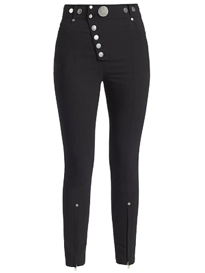 Shop Alexander Wang High Waisted Legging With Snap Closure In Black