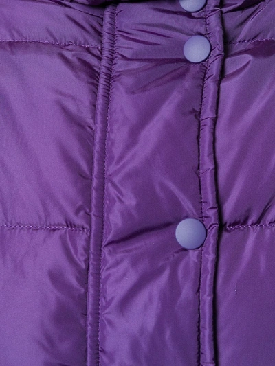 Shop Balenciaga Purple Puffer Jacket