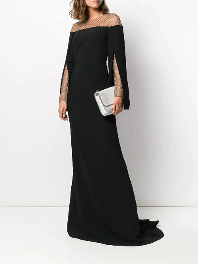 Shop Stella Mccartney Off-the-shoulder Mesh Gown