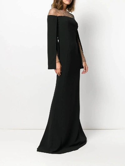 Shop Stella Mccartney Off-the-shoulder Mesh Gown