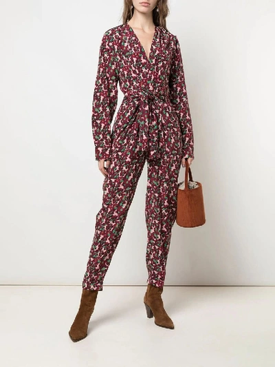 Shop Stella Mccartney All In One Blossom Print Jumpsuit Multicolor Berry
