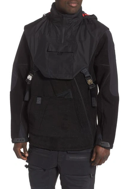 Shop Nike X Mmw Nrg 2-piece Hooded Fleece Jacket In Black