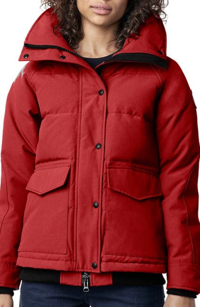 Shop Canada Goose Deep Cove Arctic Tech Water Resistant 625 Fill Power Down Bomber Jacket In Redwood