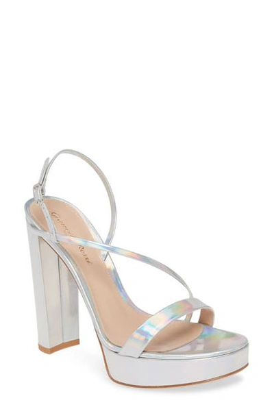 Shop Gianvito Rossi Strappy Platform Sandal In Silver