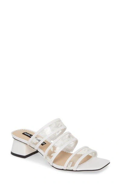 Shop Karl Lagerfeld Maci Slide Sandal In White Leather