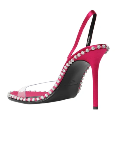 Shop Alexander Wang Nova Crystal Slingback Sandal, Hot Pink