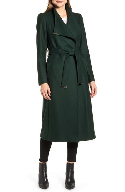 Shop Ted Baker Gwynith Wool Blend Wrap Coat In Green