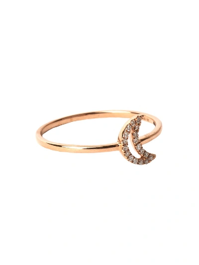 Shop Rosa De La Cruz 18kt Rose Gold Crescent Ring