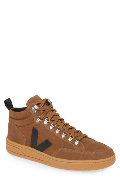 Shop Veja Roraima Sneaker In Brown/ Black/ Natural Suede