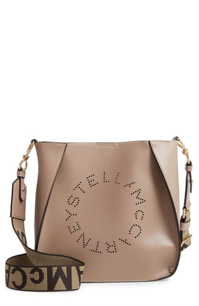Shop Stella Mccartney Mini Faux Leather Crossbody Bag In Moss
