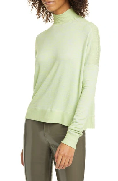 Shop Rag & Bone Avryl Turtleneck Sweater In Lime Green Multi