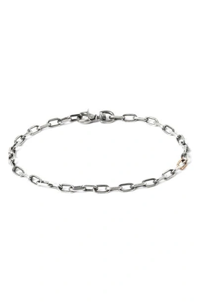 Shop Title Of Work Anchor Cable Bracelet In Silver/ Rose