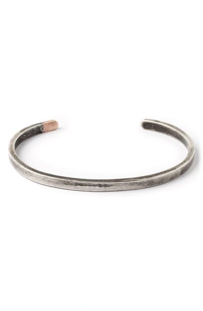Shop Title Of Work Thin Cuff Bracelet In Silver/ Rose