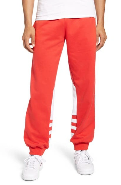 Shop Adidas Originals Big Trefoil Jogger Pants In Red